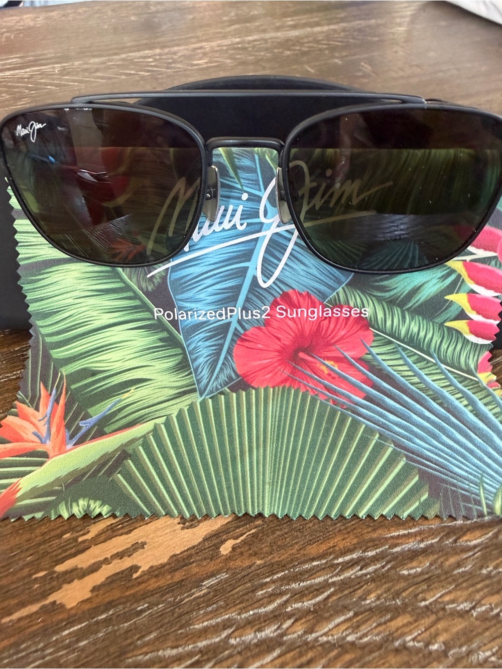 Maui Jim Matte Black Polarized Sunglasses with Dark Lenses